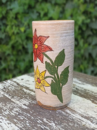 Ceramic Floral Planter for Outdoor Decor, Home Decor, Shelf Decor, Mexican Pottery, Handmade Flower Pot or Indoor Planter, Dried Flower Vase