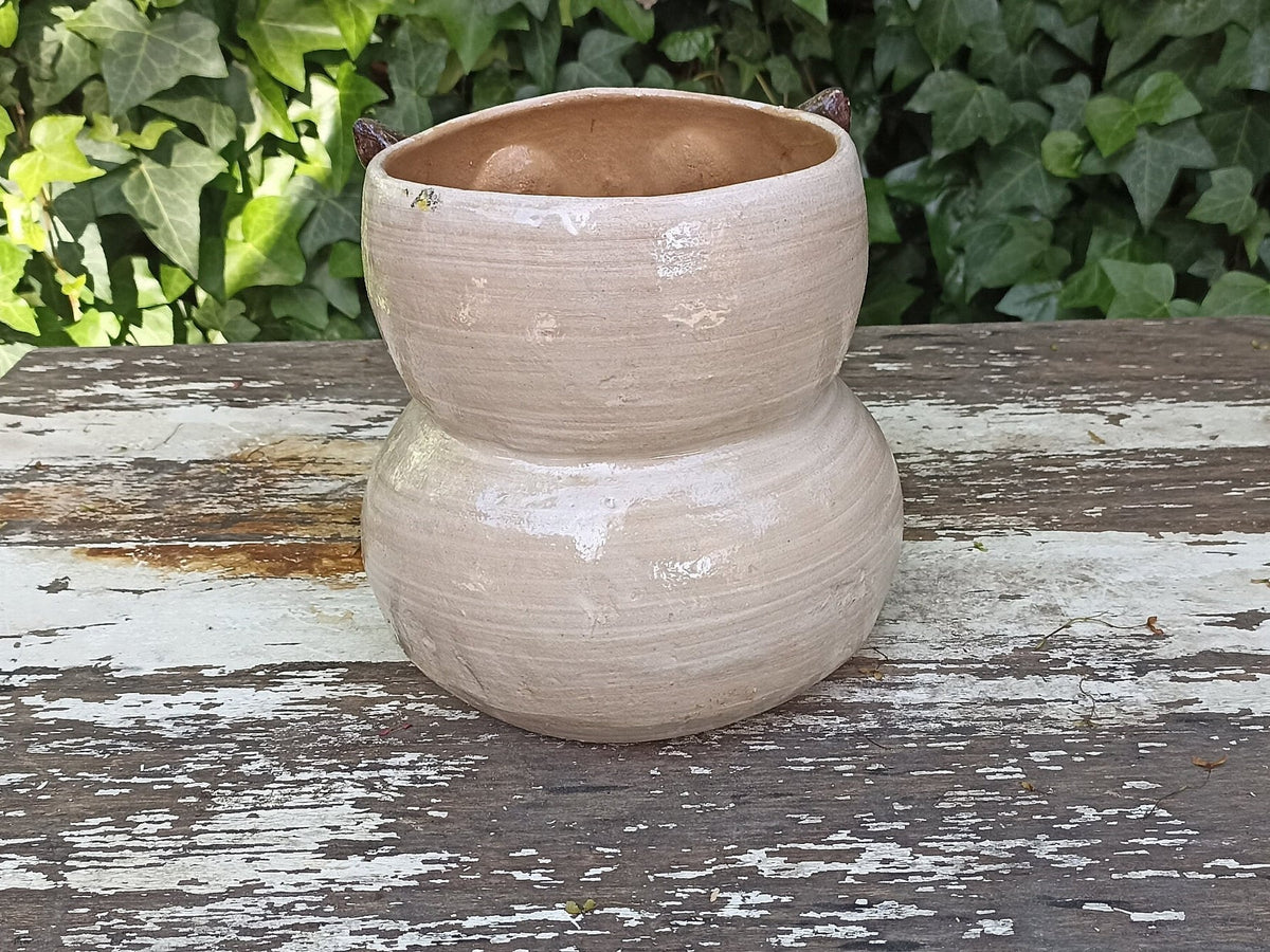 Ceramic Owl Planter & Flower Pot | Handmade Mexican Pottery from Atzompa, Mexico is Indoor or Outdoor Home or Yard Decor, Adorable Plant Pot