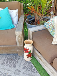 Ceramic Floral Planter for Outdoor Decor, Home Decor, Shelf Decor, Mexican Pottery, Handmade Flower Pot or Indoor Planter, Dried Flower Vase