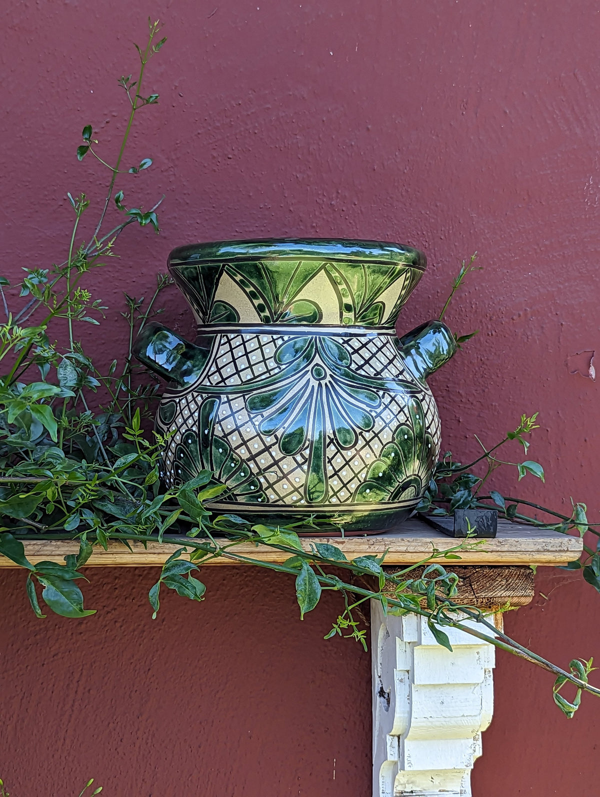 Pre-Order | Captivating 10.5" Round Planter is a Talavera Ceramic Flower Pot | Handmade Pottery for Outdoor Garden Decor | Ships 3-25