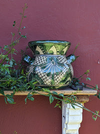 Pre-Order | Captivating 10.5" Round Planter is a Talavera Ceramic Flower Pot | Handmade Pottery for Outdoor Garden Decor | Ships 3-25