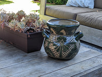 Pre-Order | Captivating 10.5" Round Planter is a Talavera Ceramic Flower Pot | Handmade Pottery for Outdoor Garden Decor | Ships 3-25