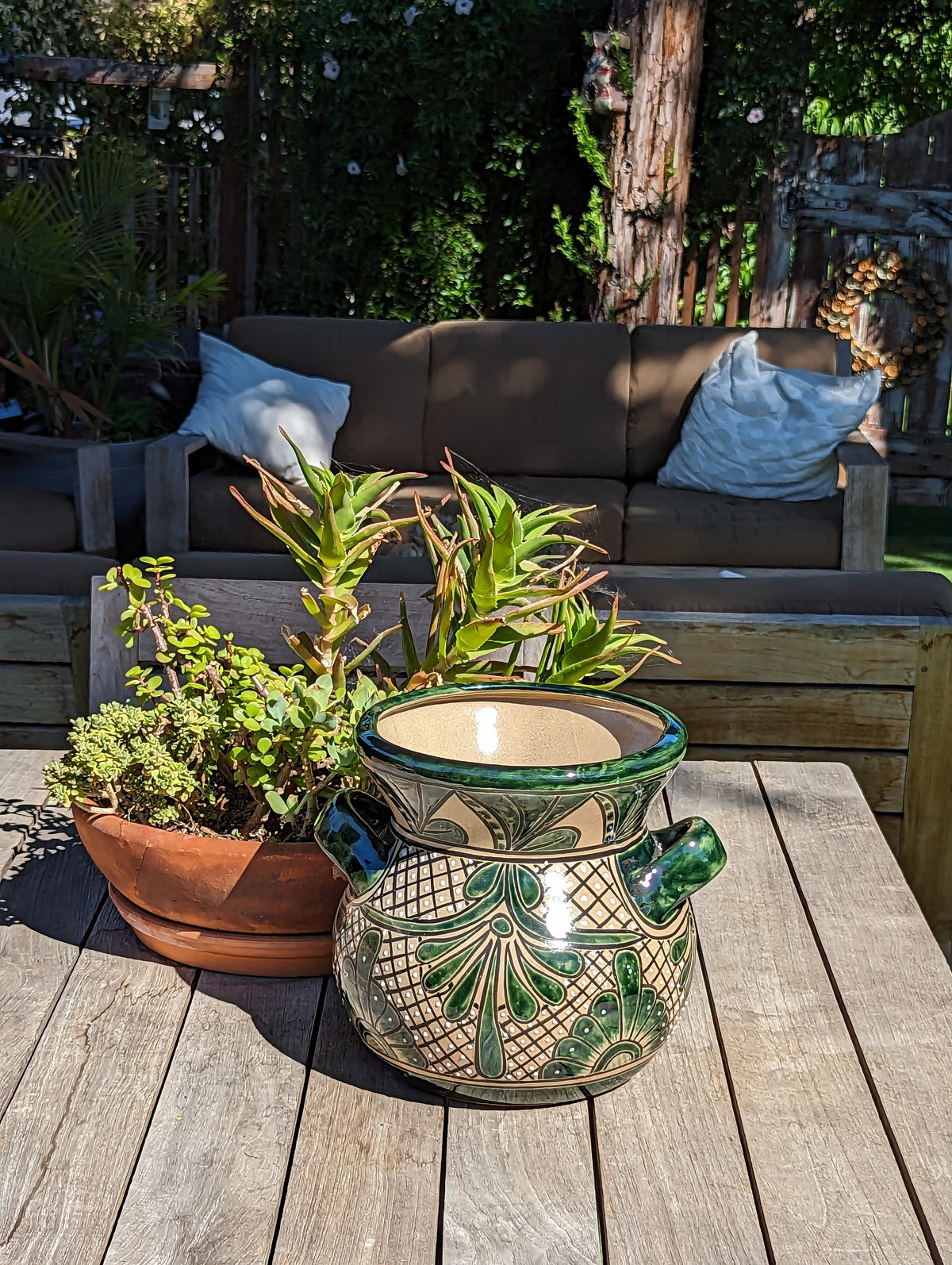 Pre-Order | Captivating 10.5" Round Planter is a Talavera Ceramic Flower Pot | Handmade Pottery for Outdoor Garden Decor | Ships 3-25