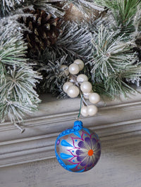 Christmas Ornaments: Unique Mexican Christmas Decor features festive patterns & bold colors, Hand Painted Wood Ornament for Christmas Tree