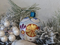 Christmas Ornaments: Unique Mexican Christmas Decor features festive patterns & bold colors, Hand Painted Wood Ornament for Christmas Tree
