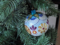 Christmas Ornaments: Unique Mexican Christmas Decor features festive patterns & bold colors, Hand Painted Wood Ornament for Christmas Tree
