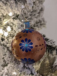 Christmas Ornaments: Unique Mexican Christmas Decor features festive patterns & bold colors, Hand Painted Wood Ornament for Christmas Tree