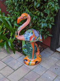 Pink Flamingo Talavera Home Decor & Garden Art | Gorgeous Handmade Flamingo Will Enhance Your Home, Porch or Outdoor Decorations