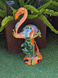 Pink Flamingo Talavera Home Decor & Garden Art | Gorgeous Handmade Flamingo Will Enhance Your Home, Porch or Outdoor Decorations