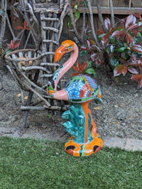 Pink Flamingo Talavera Home Decor & Garden Art | Gorgeous Handmade Flamingo Will Enhance Your Home, Porch or Outdoor Decorations