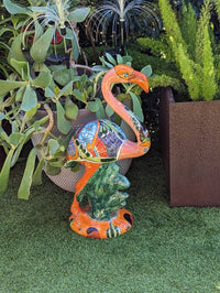 Pink Flamingo Talavera Home Decor & Garden Art | Gorgeous Handmade Flamingo Will Enhance Your Home, Porch or Outdoor Decorations