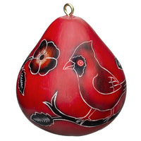 Gourd Ornament Cardinals on a Branch Home Decor Housewarming Gift for Her