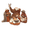 Holy Family and Llama, Fine Ceramic Nativity Set of 5 Christmas Decor