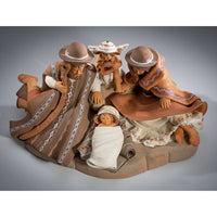 åOne Piece Resting Family Fine Ceramic Nativity Christmas Decor, Handmade from Peru, Special Holiday Decoration