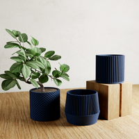Bamboo Succulent Planter Set With Drip Tray | Unique Flower Pot, Home Decor Housewarming Gift for Her | Muted Green