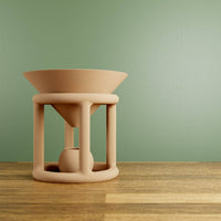 Unique Odyssey Planter and Flower Pot Home Decor, Housewarming Gift for Her, Natural Wood, 8" Diameter
