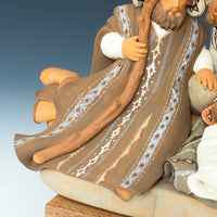 åOne Piece Resting Family Fine Ceramic Nativity Christmas Decor, Handmade from Peru, Special Holiday Decoration