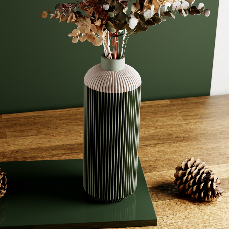 The Serenity Vase is an excellent choice for those who appreciate both plant life and contemporary design. Crafted from sustainably sourced wood, this vase is perfect for showcasing dried or fresh flowers and adds a unique touch to any living space.