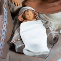 åOne Piece Resting Family Fine Ceramic Nativity Christmas Decor, Handmade from Peru, Special Holiday Decoration