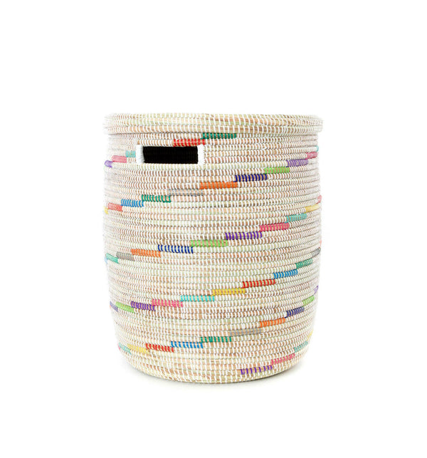 Vanilla Sugar Swirl Flat Lid Storage Basket, Home Decor Housewarming Gift for Her
