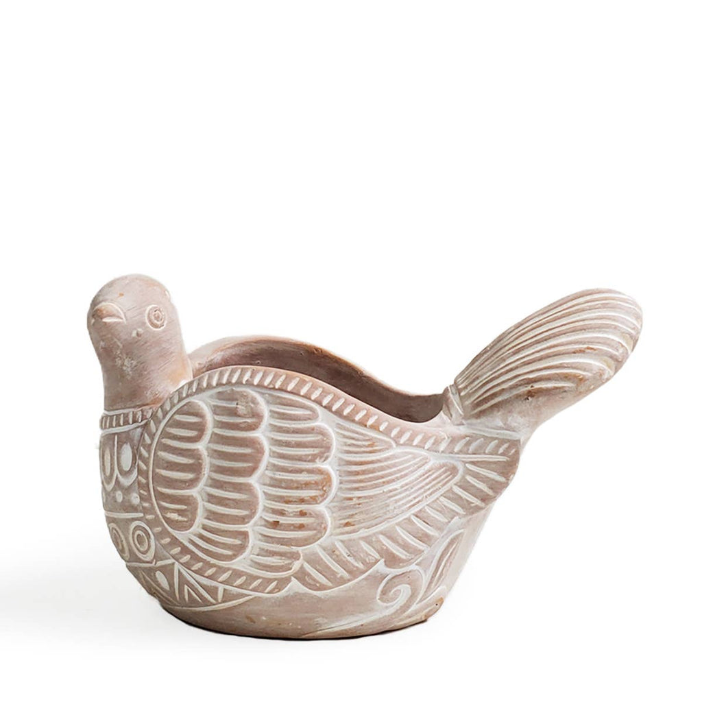 Handmade Terracotta Turtle Dove Planter, Indoor Succulent, Herb or Flower Pot | Housewarming Gift