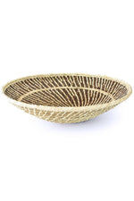 Handwoven BaTonga All-Natural Plateau Basket with Sun Pattern, Large 