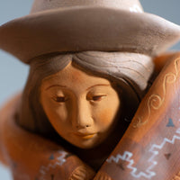 åOne Piece Resting Family Fine Ceramic Nativity Christmas Decor, Handmade from Peru, Special Holiday Decoration