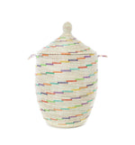 Laundry Hamper Basket, Handmade in Senegal, Vanilla Sugar Swirl, Home Decor | Housewarming Gift