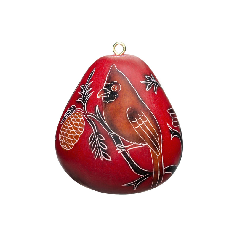 Gourd Ornament Cardinals on a Branch Home Decor Housewarming Gift for Her