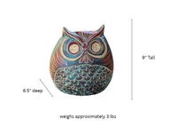 Handmade Clay Owl Planter | Mexican Pottery Flower Pot  | Animal Garden Gift