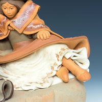 åOne Piece Resting Family Fine Ceramic Nativity Christmas Decor, Handmade from Peru, Special Holiday Decoration