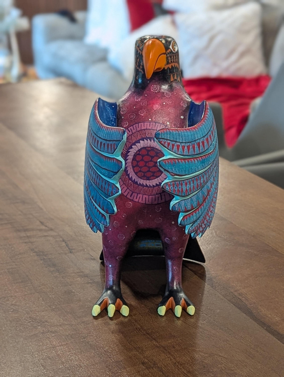 Alebrije Eagle Figurine | Hand-Carved & Hand Painted Mexican Folk Art from Oaxaca