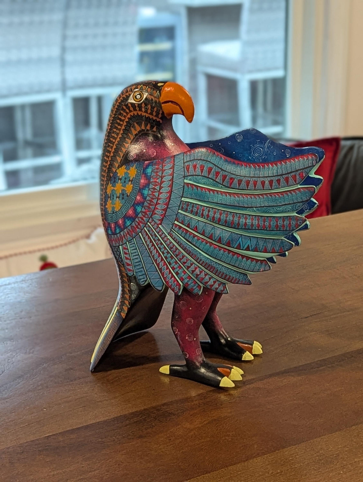 Alebrije Eagle Figurine | Hand-Carved & Hand Painted Mexican Folk Art from Oaxaca