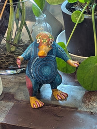 Alebrije Platypus Figurine | Hand-Carved & Hand Painted Mexican Folk Art from Oaxaca