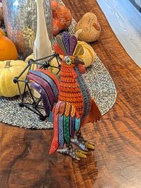 Alebrije Rooster Figurine | Hand-Carved & Hand Painted Mexican Folk Art from Oaxaca