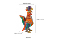 Alebrije Rooster Figurine | Hand-Carved & Hand Painted Mexican Folk Art from Oaxaca