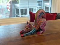 Alebrije Skunk Figurine | Hand-Carved & Hand Painted Mexican Folk Art from Oaxaca