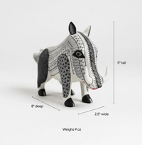 Warthog Alebrije is Genuine Mexican Folk Art | Vibrant Handcraftsmanship on this Oaxacan Wood Carving is Superb, Collectible Home Decor