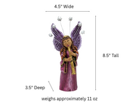 Handmade Angel Oboist Collectible Figurine | Mexican Folk Art Clay Statue | Heavenly Choir Member #7
