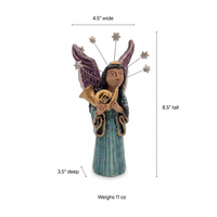 Angel French Horn Handmade Collectible Figurine is Heavenly Choir Member #10