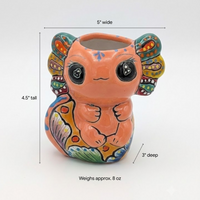 Axolotl Salamander Home Decor in Pink | Cute Ceramic Planter for Indoor Decor or Garden Decoration, Talavera Planter Pot is Handmade Mexican Pottery from luv2brd.com