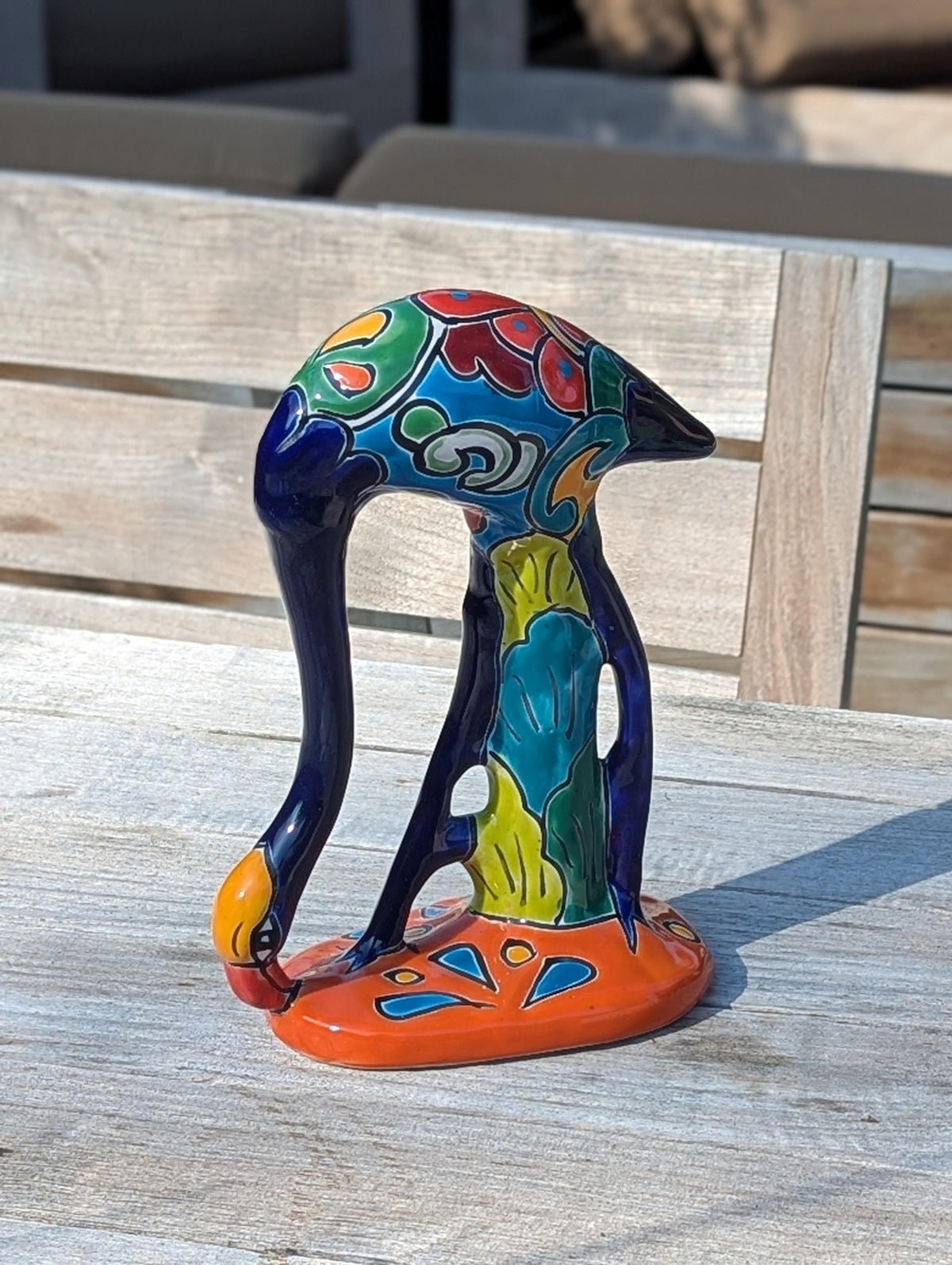Blue Flamingo is Mexican Talavera Pottery, Home and Garden Decor from luv2brd.com