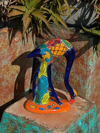 Blue Flamingo is Mexican Talavera Pottery, Home and Garden Decor from luv2brd.com