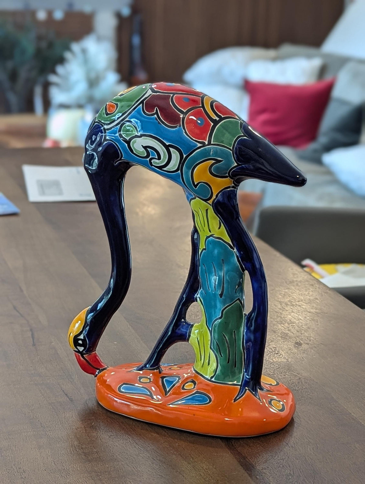 Blue Flamingo is Mexican Talavera Pottery, Home and Garden Decor from luv2brd.com