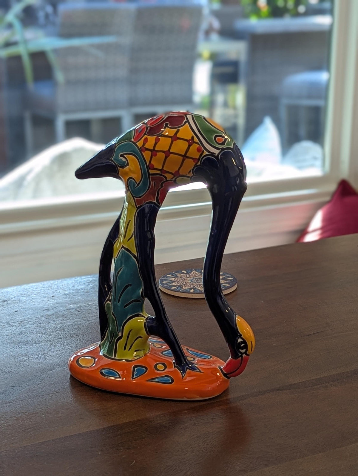 Blue Flamingo is Mexican Talavera Pottery, Home and Garden Decor from luv2brd.com