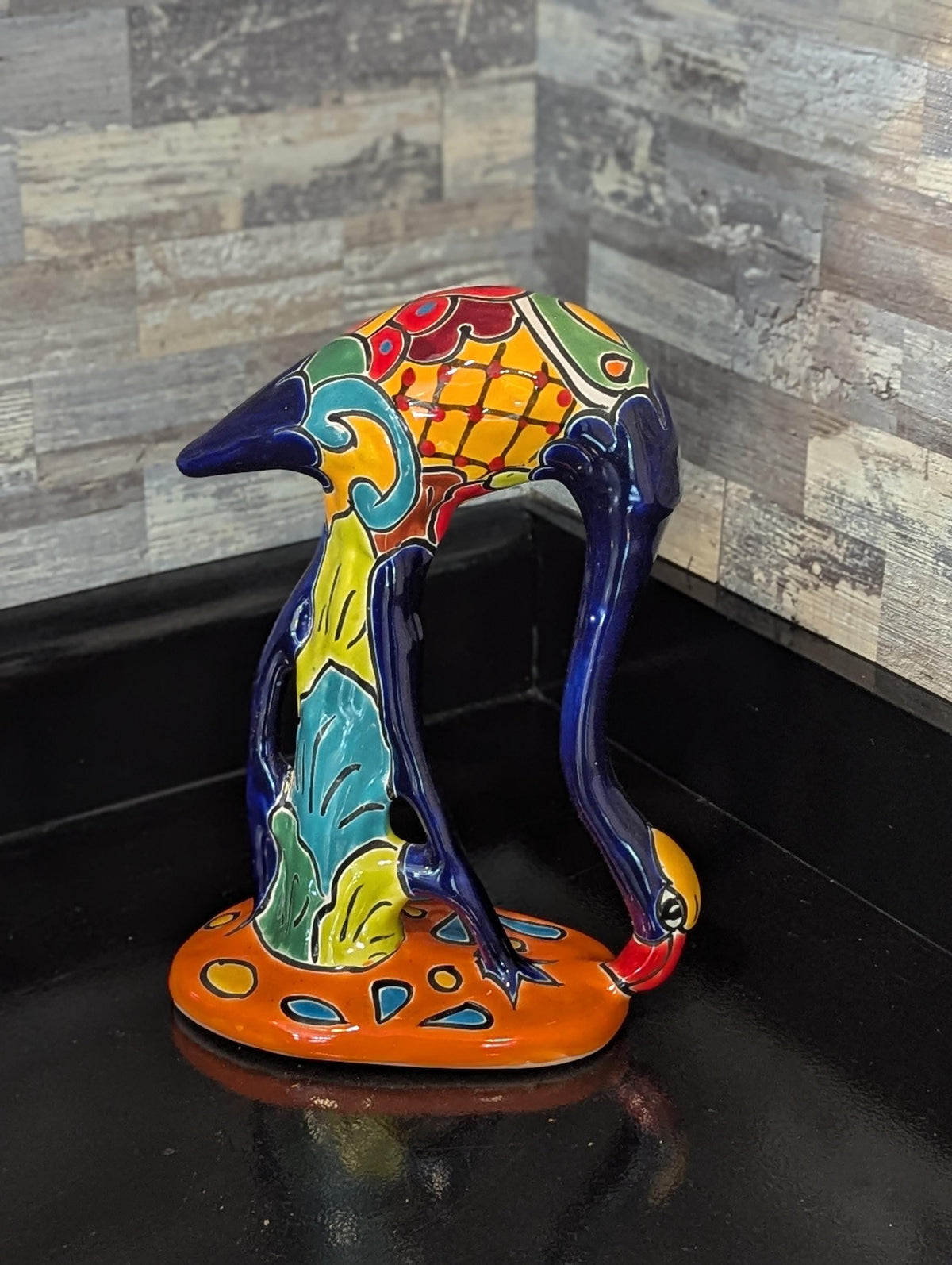 Blue Flamingo is Mexican Talavera Pottery, Home and Garden Decor from luv2brd.com