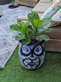 Gorgeous 14 inch Tall Owl Flower Pot  Talavera Ceramic Planter, Handmade Pottery  Outdoor Garden Decor, Indoor Home Decor  Unique Gift for Birders from https://luv2brd.etsy.com