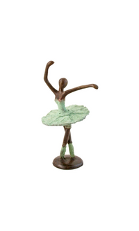 Bronze Ballerina Sculpture Handcrafted in Burkina Faso Africa, Housewarming Gift for Her