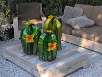 Cactus Yard Art | Hand Painted Mexican Garden Sculpture
