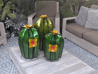 Cactus Yard Art | Hand Painted Mexican Garden Sculpture